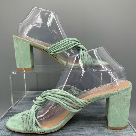 Stuart Weitzman Mint Green Heeled Sandals - Picture 2 of 11